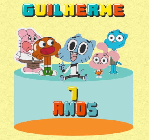 Topo de Bolo - Gumball